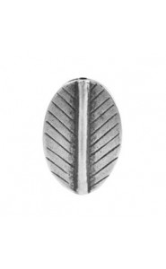 Metal bead leaf 29x19mm Antique silver